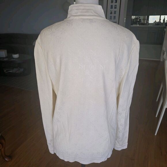 ST. JOHN SPORT COLLECTION SJ logo novelty knit jacket size large - Picture 2 of 9